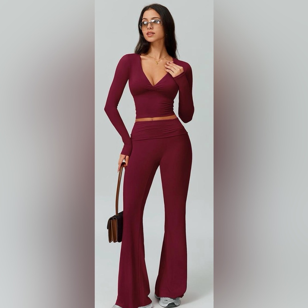 Elegant Burgundy Women's Jumpsuit